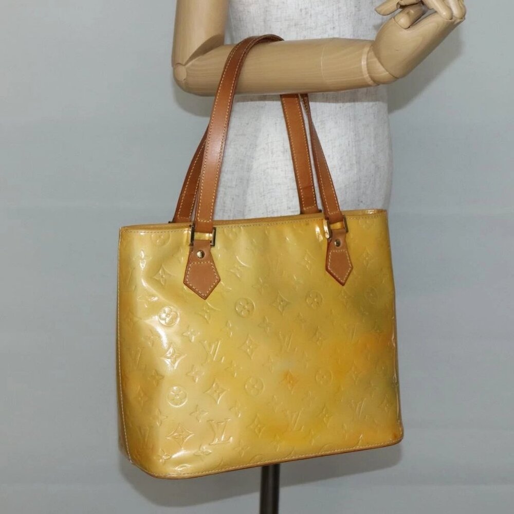 LOUIS VUITTON Monogram Vernis Houston Hand Bag Gris LV Auth - Picture 14 of 16